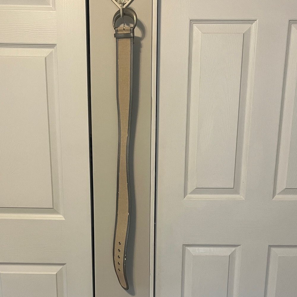 Elegant Khaki Linen Belt